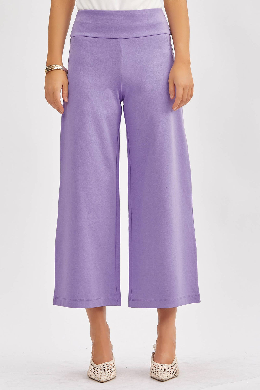 Magic Wide Cropped Pants: Violet Pants 60% off Women's Dear Scarlett