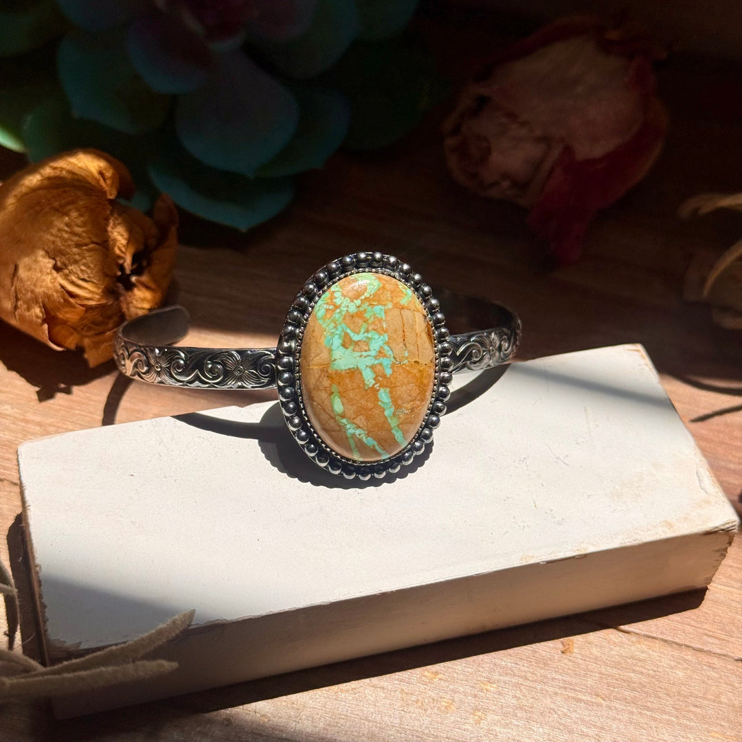 MJ Royston Turquoise Statement Cuff cuff Shopify Collective The Bijoux FAB Jewelry The Bijoux FAB Jewelry