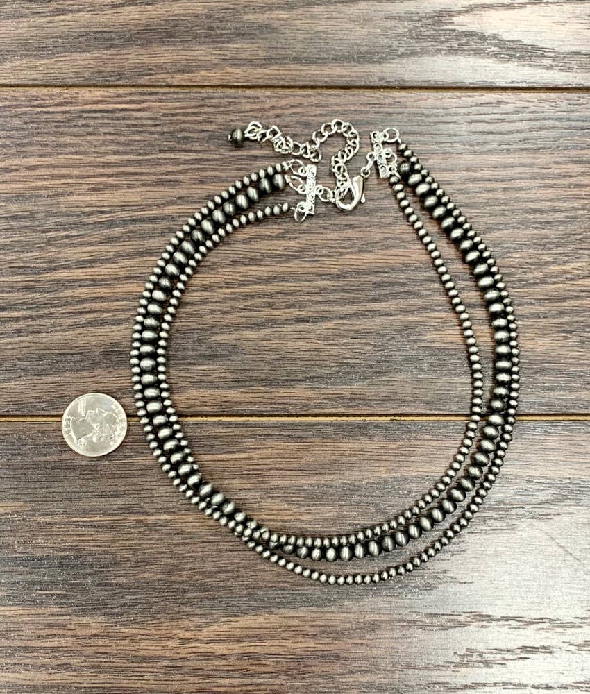 734818, 18" Handmade Navajo Bead Necklace NECKLACE ISAC Trading Inc