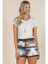 Load image into Gallery viewer, Aztec Print Relaxed Fit Shorts   AV1231a-Penny
