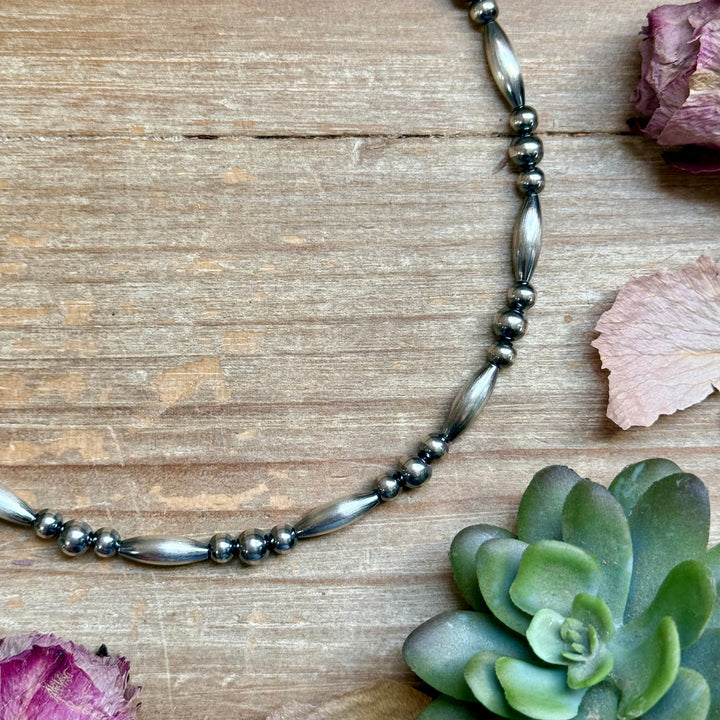 15” Torpedo Bead Necklace – Sterling Silver Necklaces Shopify Collective The Bijoux FAB Jewelry The Bijoux FAB Jewelry