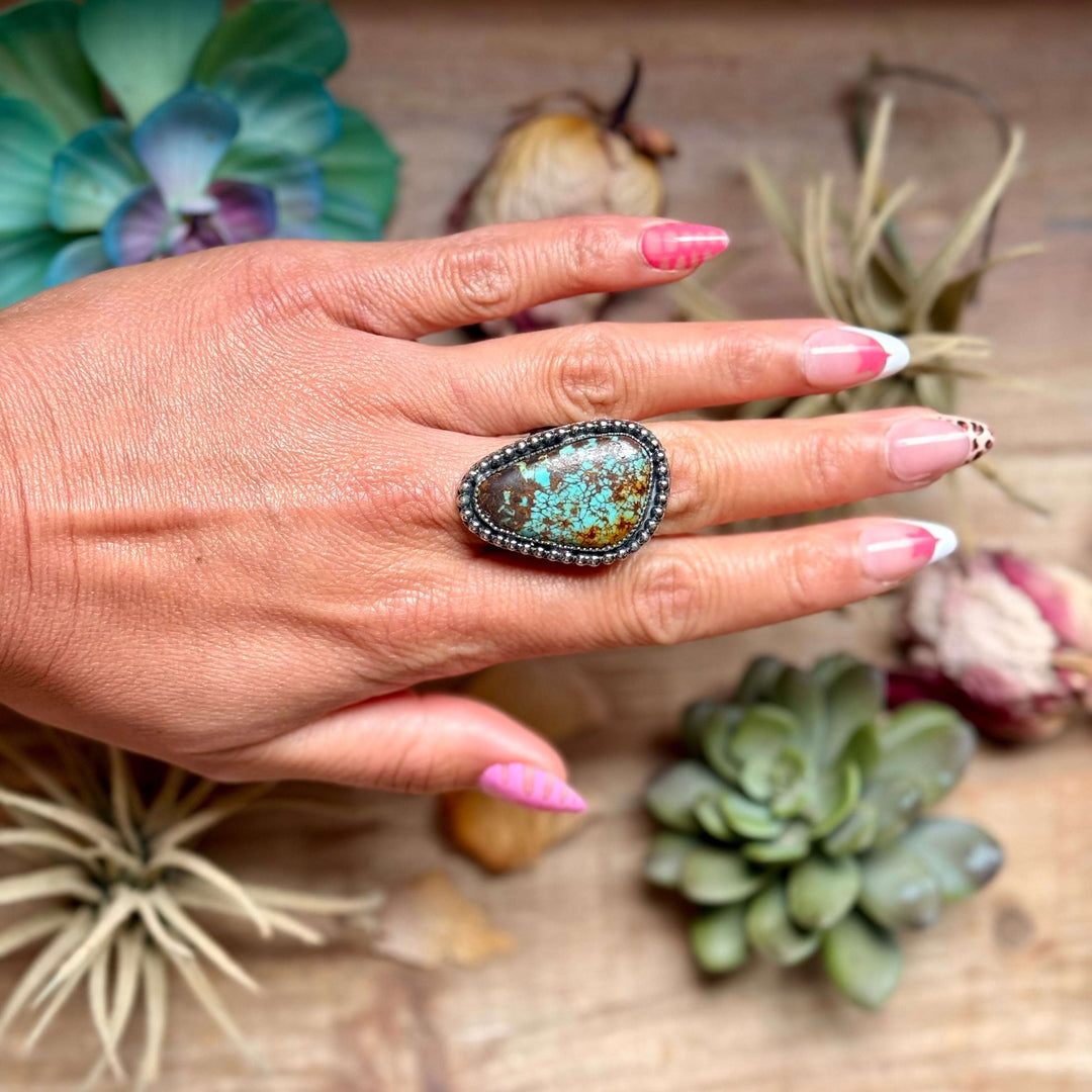 MJ Freeform Turquoise Ring – Sterling Silver Ring Shopify Collective The Bijoux FAB Jewelry The Bijoux FAB Jewelry
