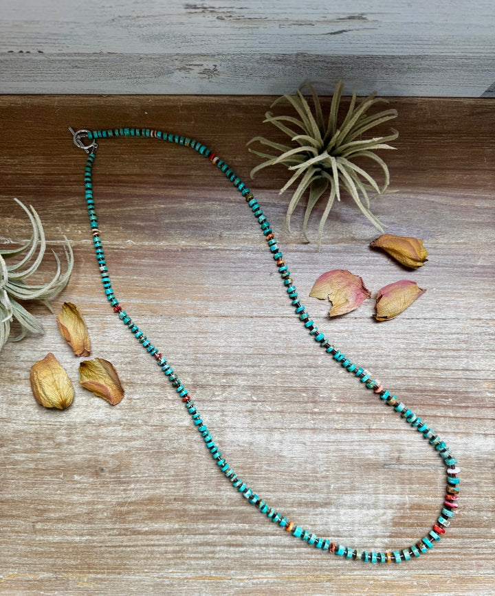 33” Graduated Turquoise & Spiny Oyster Necklace Necklaces Shopify Collective The Bijoux FAB Jewelry The Bijoux FAB Jewelry