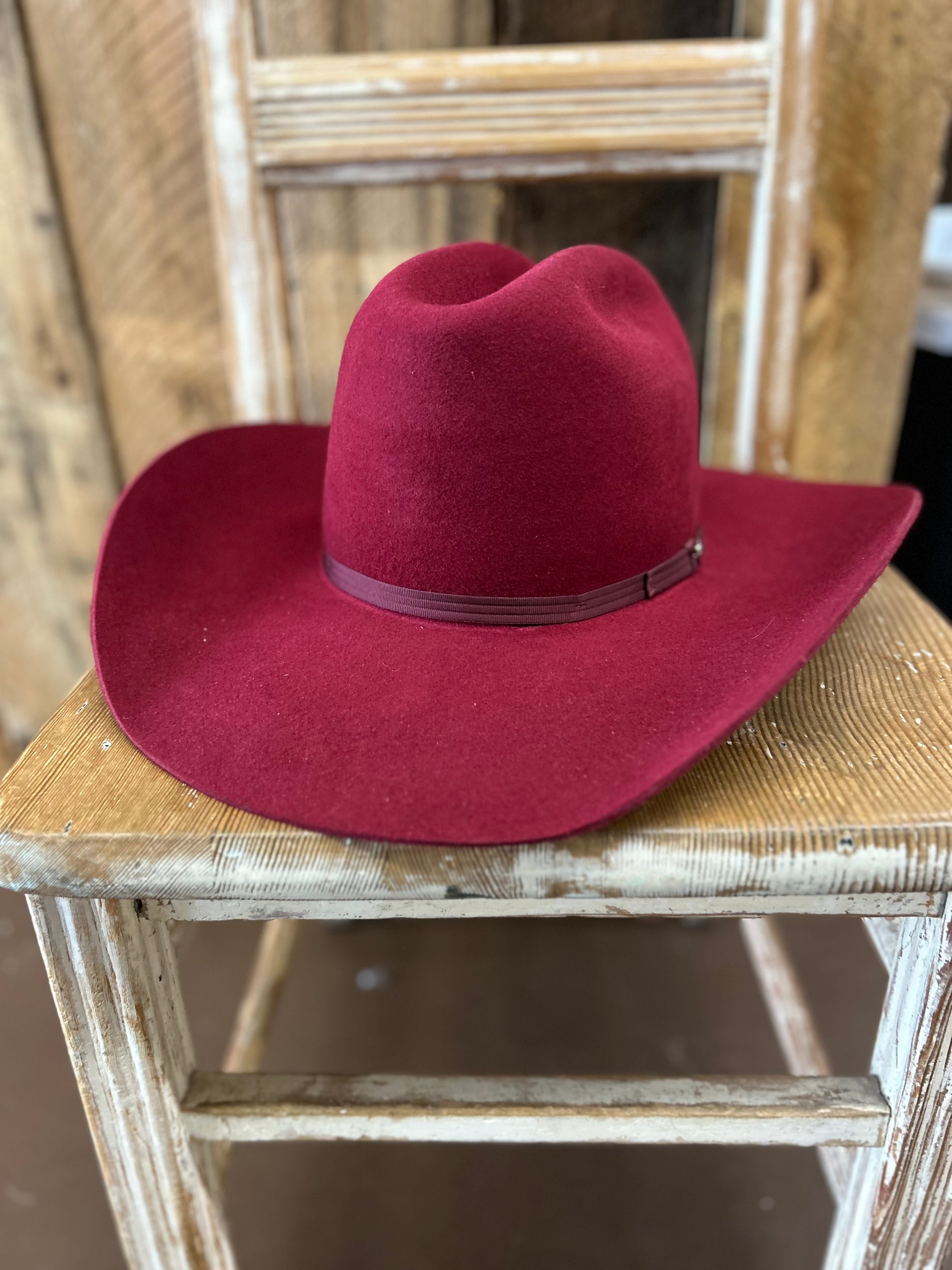 Boquillas red felt cowboy hat Double C Western Supply