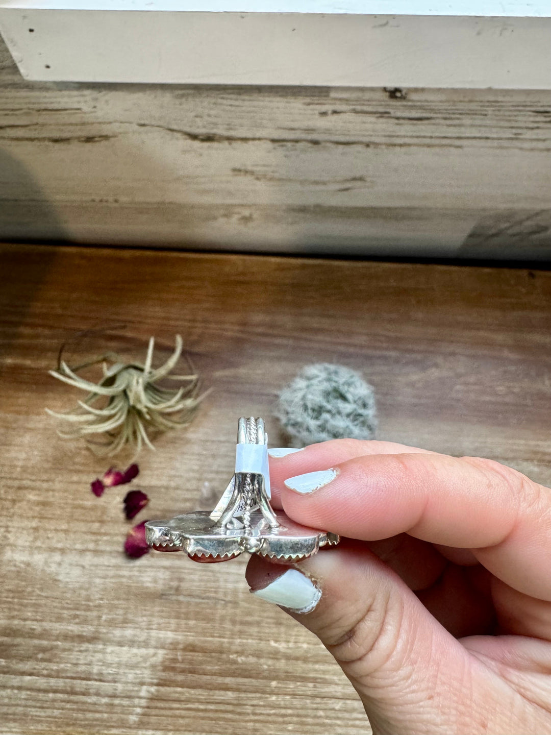 Cluster - size 8 - red spiny and sterling silver ring Shopify Collective The Bijoux FAB Jewelry The Bijoux FAB Jewelry