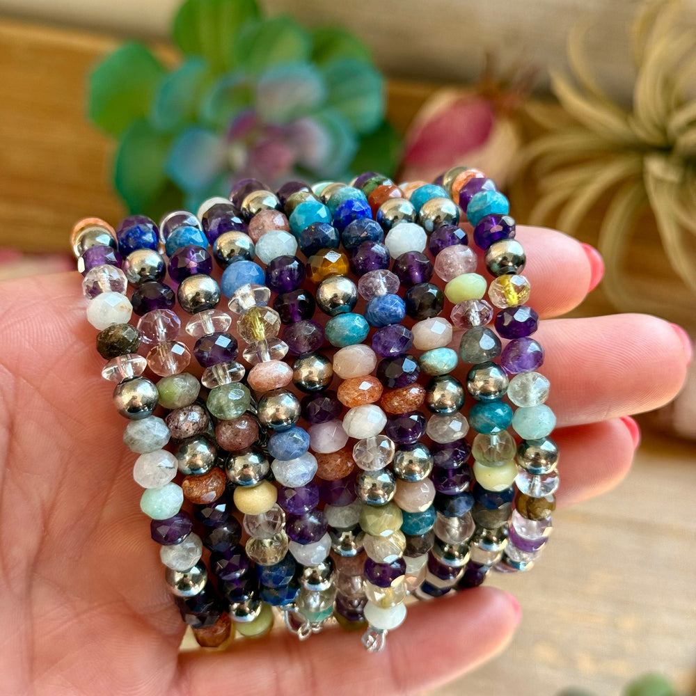6.25” Mixed Gemstone Bracelet – 6mm Sterling Silver Pearls Bracelets Shopify Collective The Bijoux FAB Jewelry The Bijoux FAB Jewelry