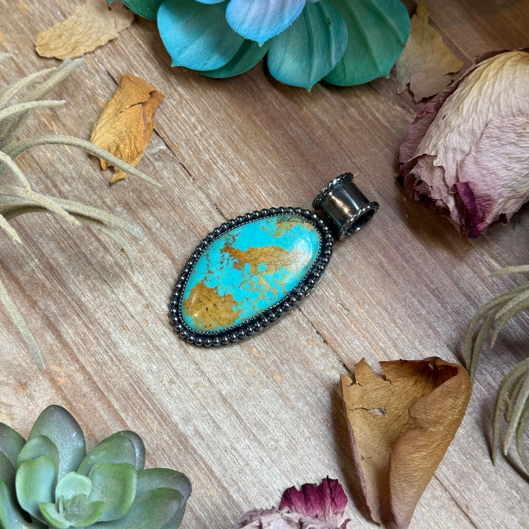 MJ Pendant - Big Blue FreeForm Pendant Fit 8mm Pendant Shopify Collective The Bijoux FAB Jewelry The Bijoux FAB Jewelry