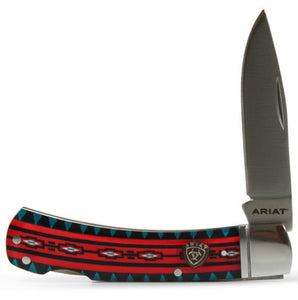 ARIAT RED SOUTHWEST PATTERN 3" - ACC KNIVES