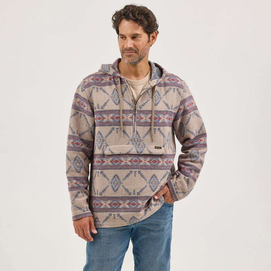 Wrangler® 1/4 Zip Hooded Popover - Desert Taupe 112368214 Coats & Jackets Wrangler