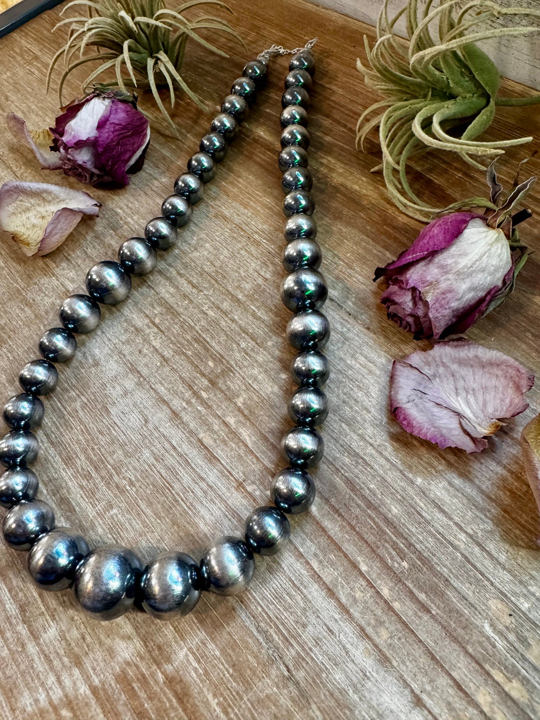 Large Sterling Silver Pearl Necklace – 8mm to 20mm Graduated Necklaces Shopify Collective The Bijoux FAB Jewelry The Bijoux FAB Jewelry