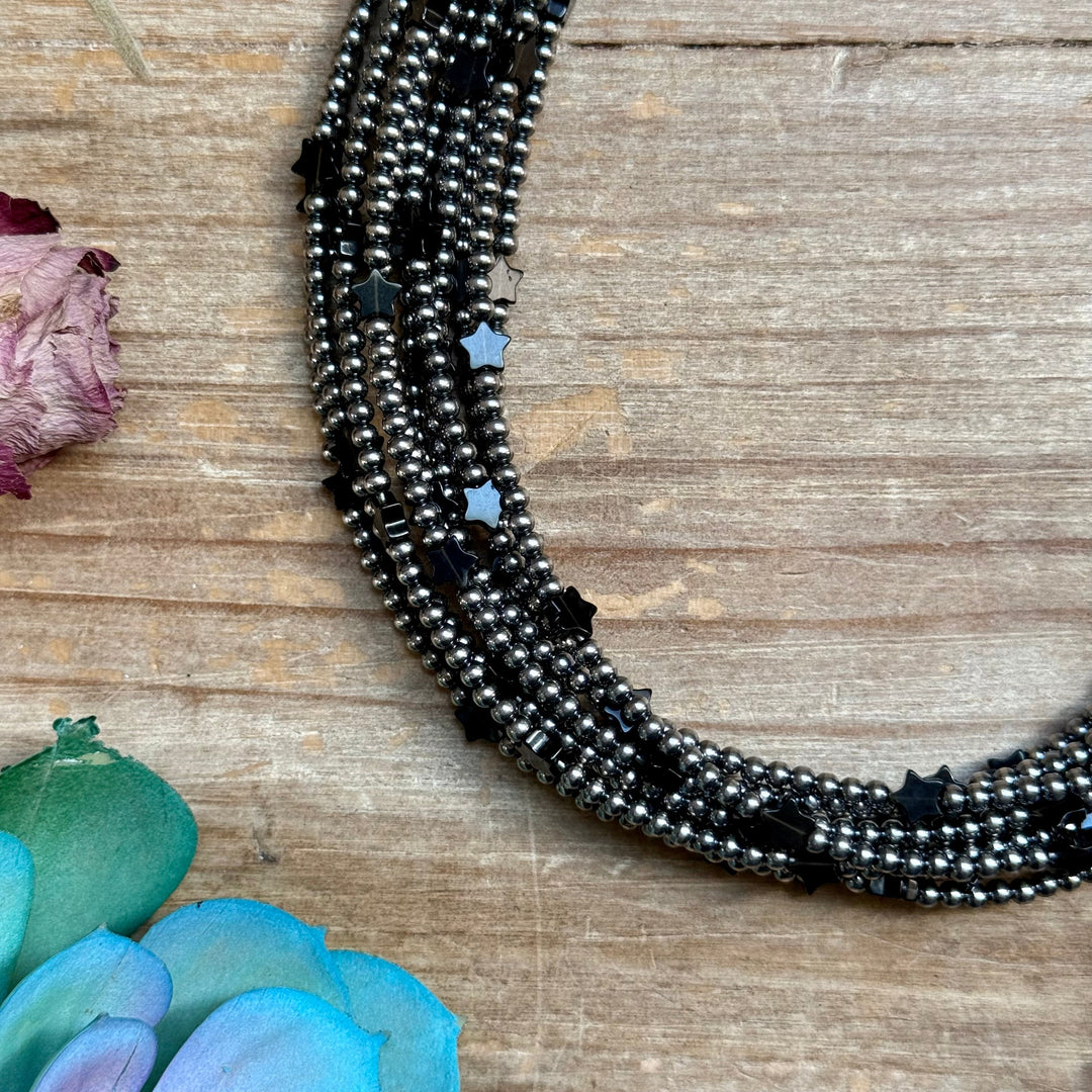 15” Black Onyx Star Necklace – Sterling Silver Pearls Necklaces Shopify Collective The Bijoux FAB Jewelry The Bijoux FAB Jewelry