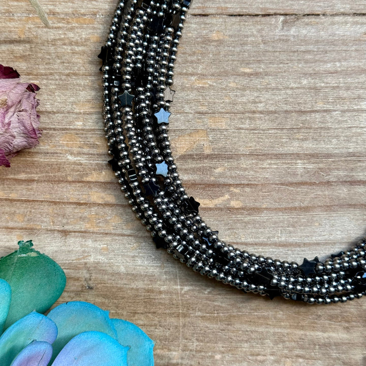 15” Black Onyx Star Necklace – Sterling Silver Pearls Necklaces Shopify Collective The Bijoux FAB Jewelry The Bijoux FAB Jewelry