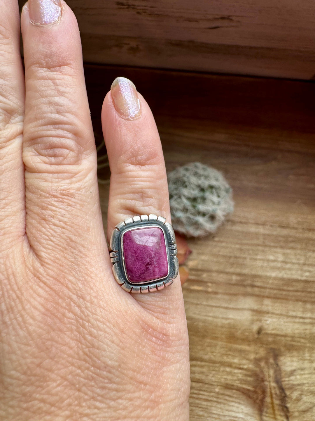 Ring - Size 5 1/2 -Red Spiny & Sterling Silver ring Shopify Collective The Bijoux FAB Jewelry The Bijoux FAB Jewelry