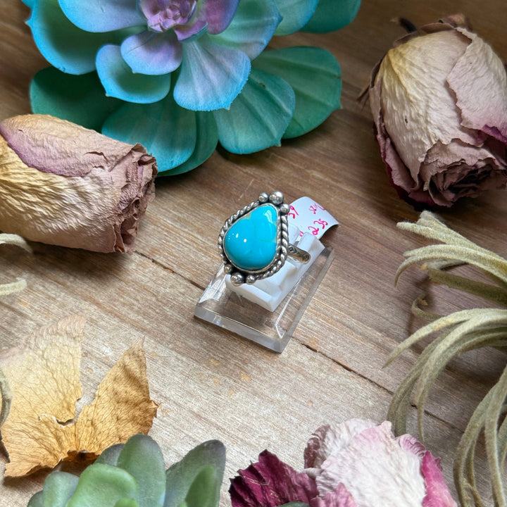 139 - Sterling Silver Royston Turquoise Medicine Man Eye Stamped Stacking Ring by Jason Ogg ring Shopify Collective The Bijoux FAB Jewelry The Bijoux FAB Jewelry