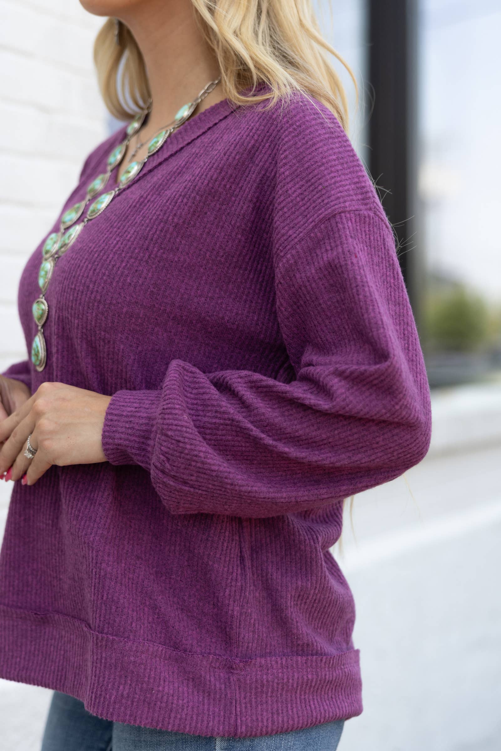 V Neck Tunic Top MHS44 Andrée by Unit