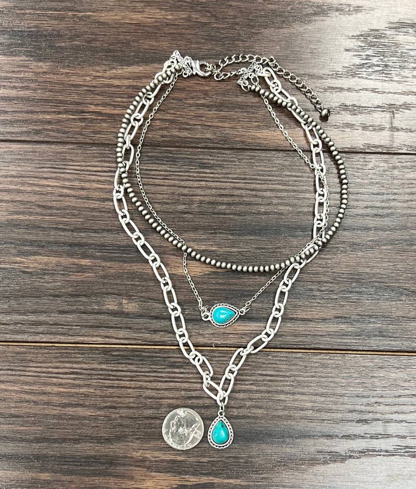 738866, 20" Handmade Navajo Turquoise Necklace NECKLACE ISAC Trading Inc