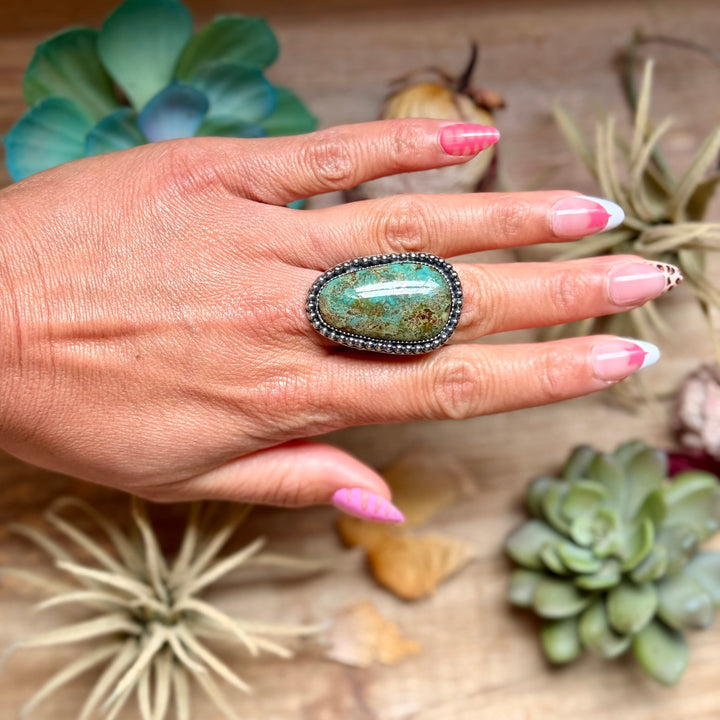 MJ Freeform Turquoise Ring – Sterling Silver Ring Shopify Collective The Bijoux FAB Jewelry The Bijoux FAB Jewelry