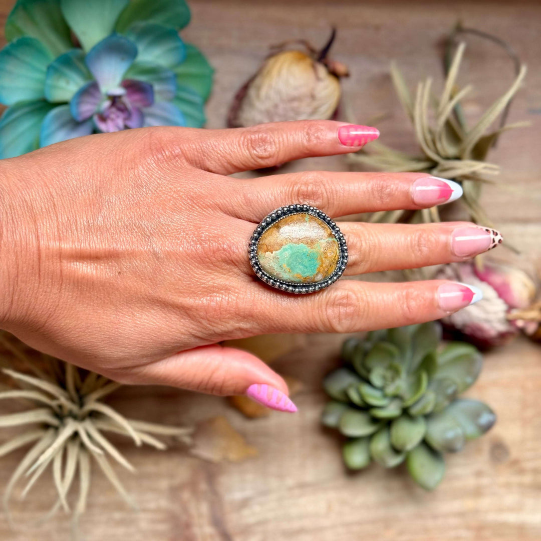MJ Freeform Turquoise Ring – Sterling Silver Ring Shopify Collective The Bijoux FAB Jewelry The Bijoux FAB Jewelry