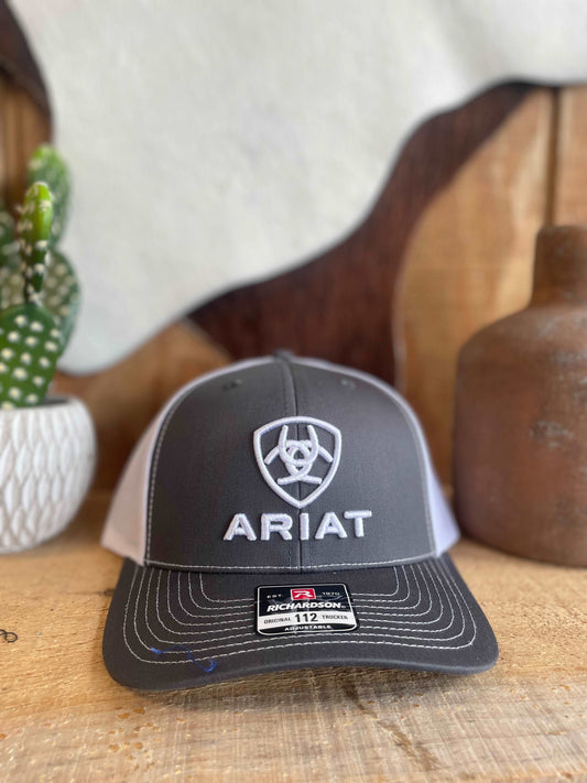 Ariat Mens R112 Cap Gray/White caps ariatmens M & F