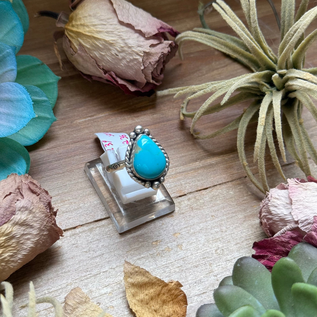 139 - Sterling Silver Royston Turquoise Medicine Man Eye Stamped Stacking Ring by Jason Ogg ring Shopify Collective The Bijoux FAB Jewelry The Bijoux FAB Jewelry