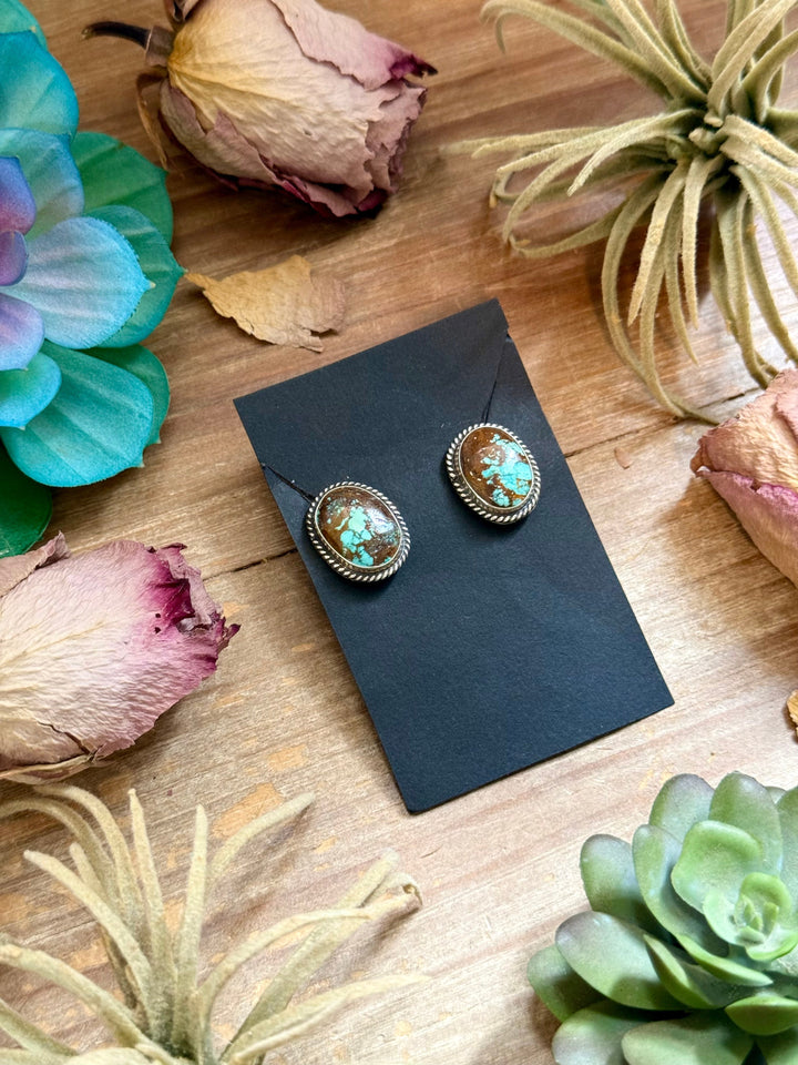 Sterling Silver Rising Phoenix Turquoise Stud Earrings – Handmade by Artist Jason Ogg Earrings Shopify Collective The Bijoux FAB Jewelry The Bijoux FAB Jewelry