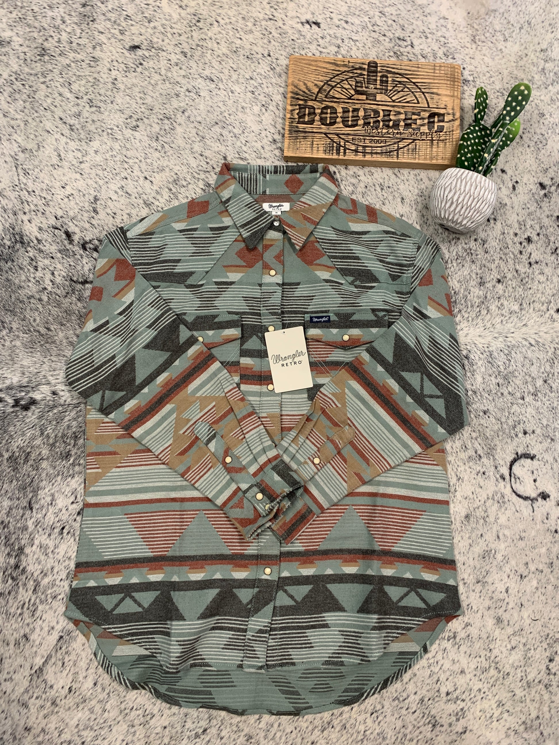 Wrangler Retro® Punchy Top - Green Multi Shirts & Tops WRANGLER