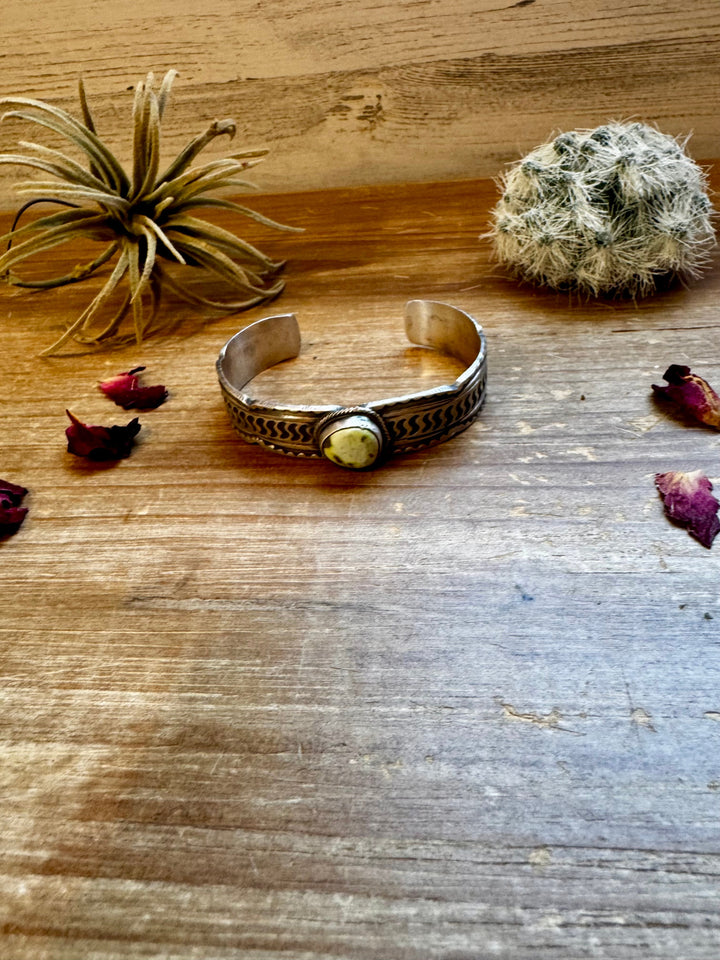 Cuff - Sterling silver Cuff Bracelet with Palomino turquoise Bracelets Shopify Collective The Bijoux FAB Jewelry The Bijoux FAB Jewelry