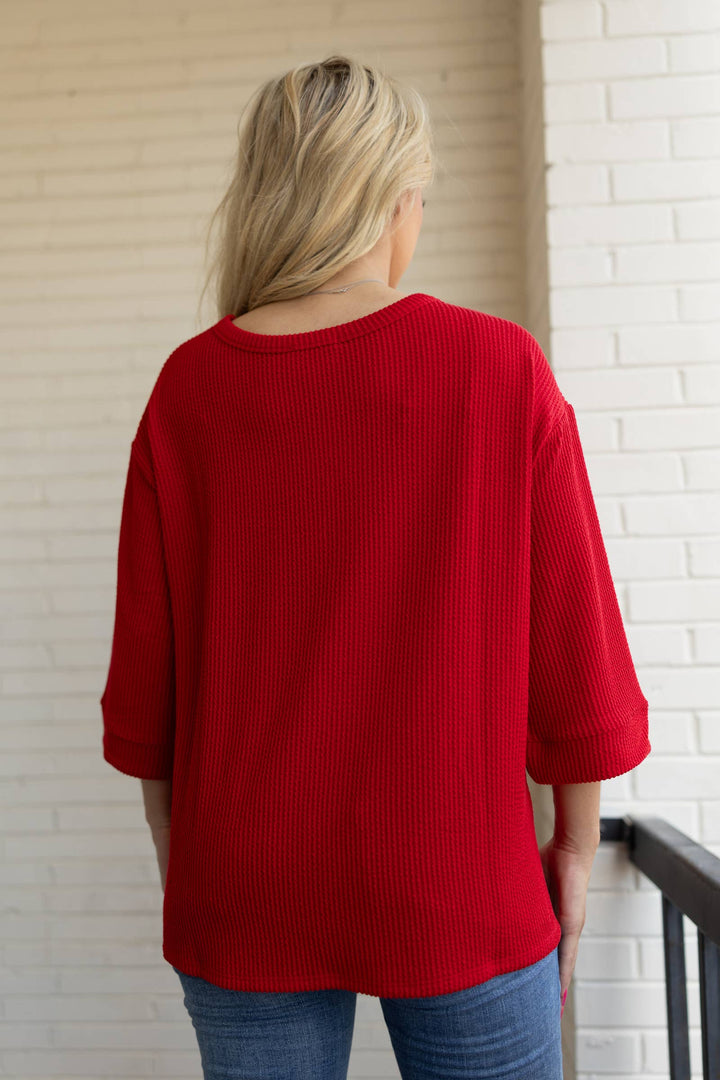 Ribbed 3/4 Sleeve Knit Top 20% off Andrée by Unit