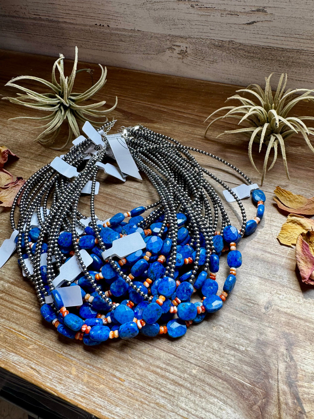Sterling Silver & Spiny Oyster Choker with Lapis – Summer Necklace Choker Shopify Collective The Bijoux FAB Jewelry The Bijoux FAB Jewelry