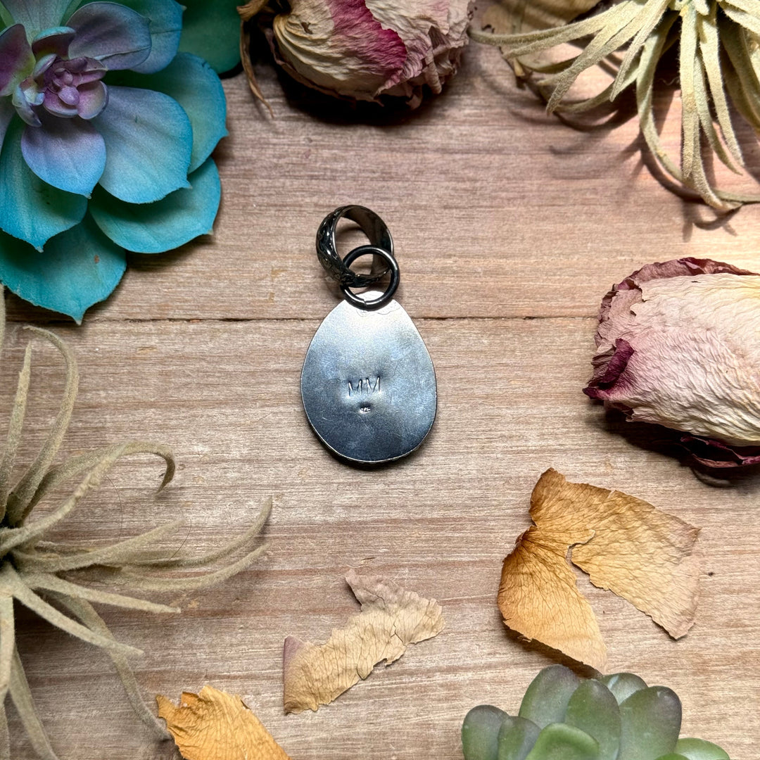 MJ Turquoise Pendant – Sterling Silver Pendant Shopify Collective The Bijoux FAB Jewelry The Bijoux FAB Jewelry