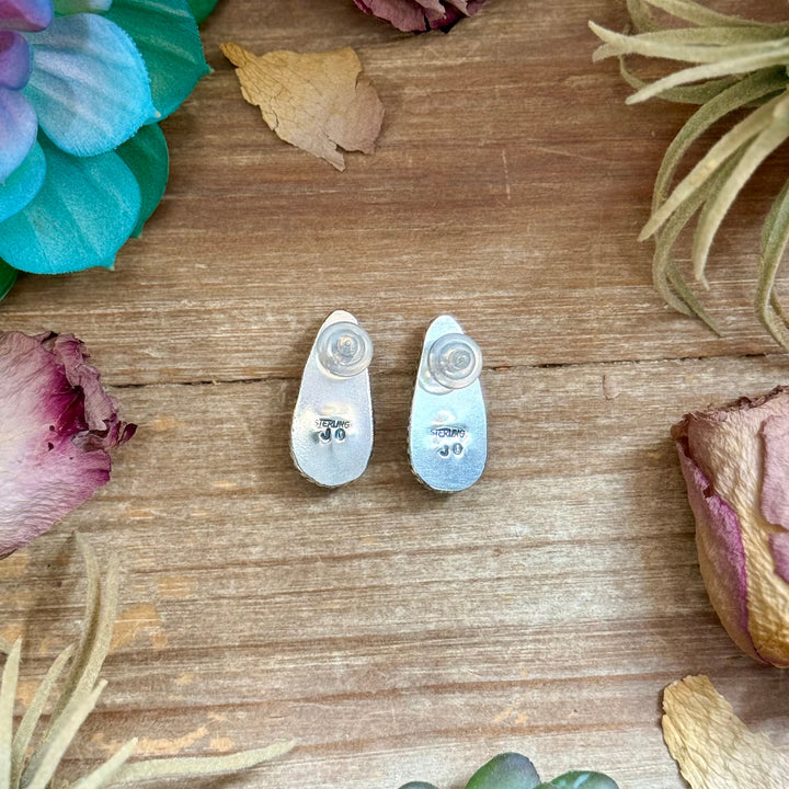 15 - Sterling Silver Ribbon Royston Turquoise Stud Earrings by Jason Ogg Earrings Shopify Collective The Bijoux FAB Jewelry The Bijoux FAB Jewelry