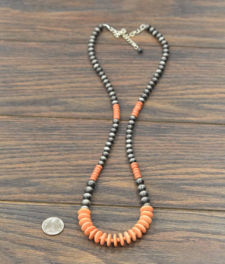 733586, 30" Handmade Navajo Bead Necklace NECKLACE ISAC Trading Inc