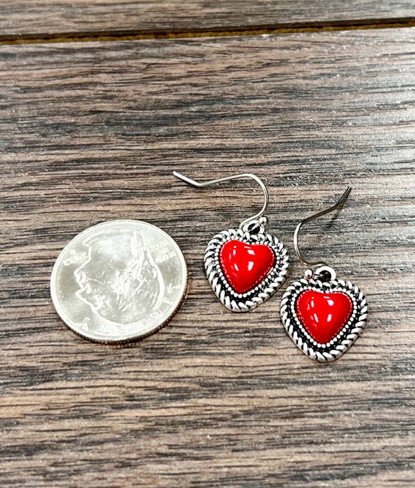723701, 10mm Heart Stone Earrings ISAC Trading Inc