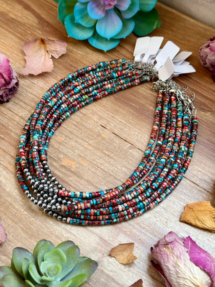 14” Pink sea sediment Choker – Sterling Silver Pearls Necklaces Shopify Collective The Bijoux FAB Jewelry The Bijoux FAB Jewelry