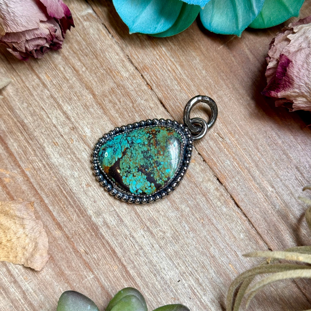 MJ Freeform Turquoise Pendant – Sterling Silver Pendant Shopify Collective The Bijoux FAB Jewelry The Bijoux FAB Jewelry