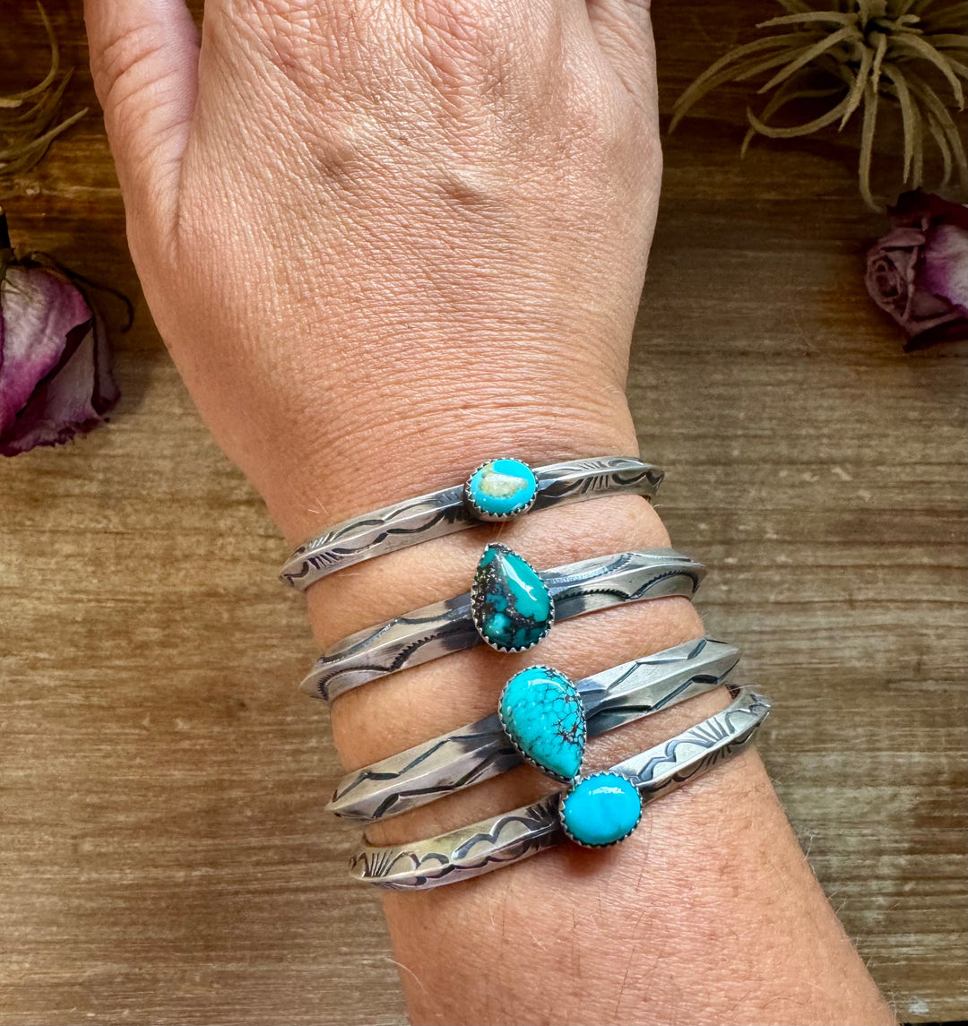 Turquoise Cuff Bracelet – Sterling Silver Bracelets Shopify Collective The Bijoux FAB Jewelry The Bijoux FAB Jewelry