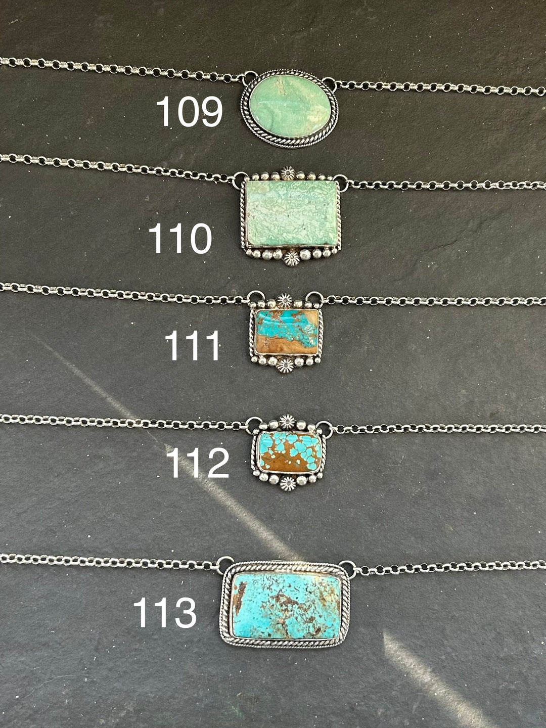 111 - Sterling Silver Easter Blue Turquoise Bar Necklace by Jason Ogg Necklaces Shopify Collective The Bijoux FAB Jewelry The Bijoux FAB Jewelry