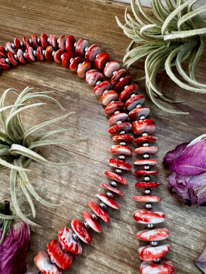 NFR Collection Necklace – 5mm Sterling Silver Pearls with Graduated Spiny Oyster 37" Necklaces Shopify Collective The Bijoux FAB Jewelry The Bijoux FAB Jewelry