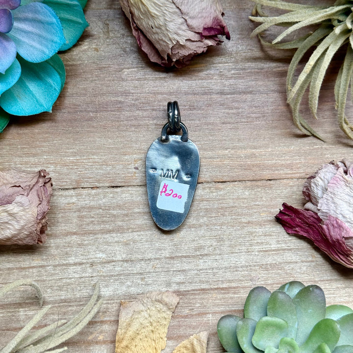 MJ Turquoise Sterling Silver Pendant – Triangle Shape Pendant Shopify Collective The Bijoux FAB Jewelry The Bijoux FAB Jewelry