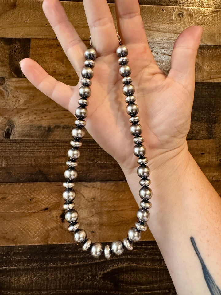 14 inch 10 mm and 10 mm Sterling Silver Pearls choker necklace Necklaces Shopify Collective The Bijoux FAB Jewelry The Bijoux FAB Jewelry