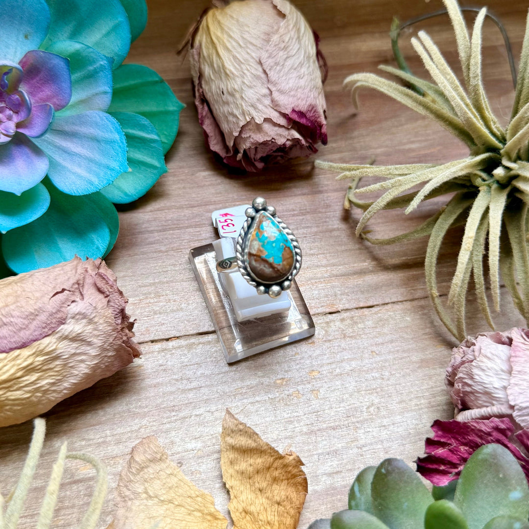 135 - Sterling Silver Easter Blue Turquoise Medicine Man Eye Stamped Stacking Ring by Jason Ogg Ring Shopify Collective The Bijoux FAB Jewelry The Bijoux FAB Jewelry
