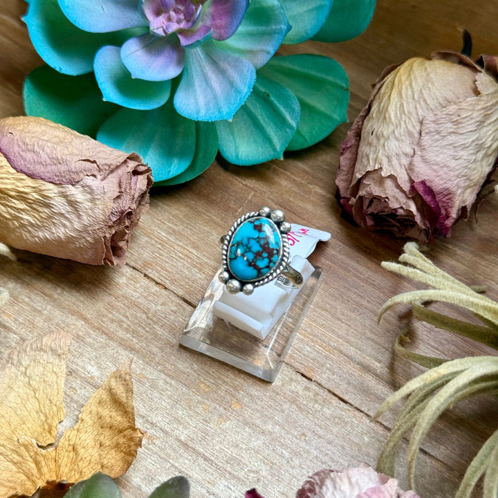 138 - Sterling Silver Egyptian Turquoise Medicine Man Eye Stamped Stacking Ring by Jason Ogg ring Shopify Collective The Bijoux FAB Jewelry The Bijoux FAB Jewelry