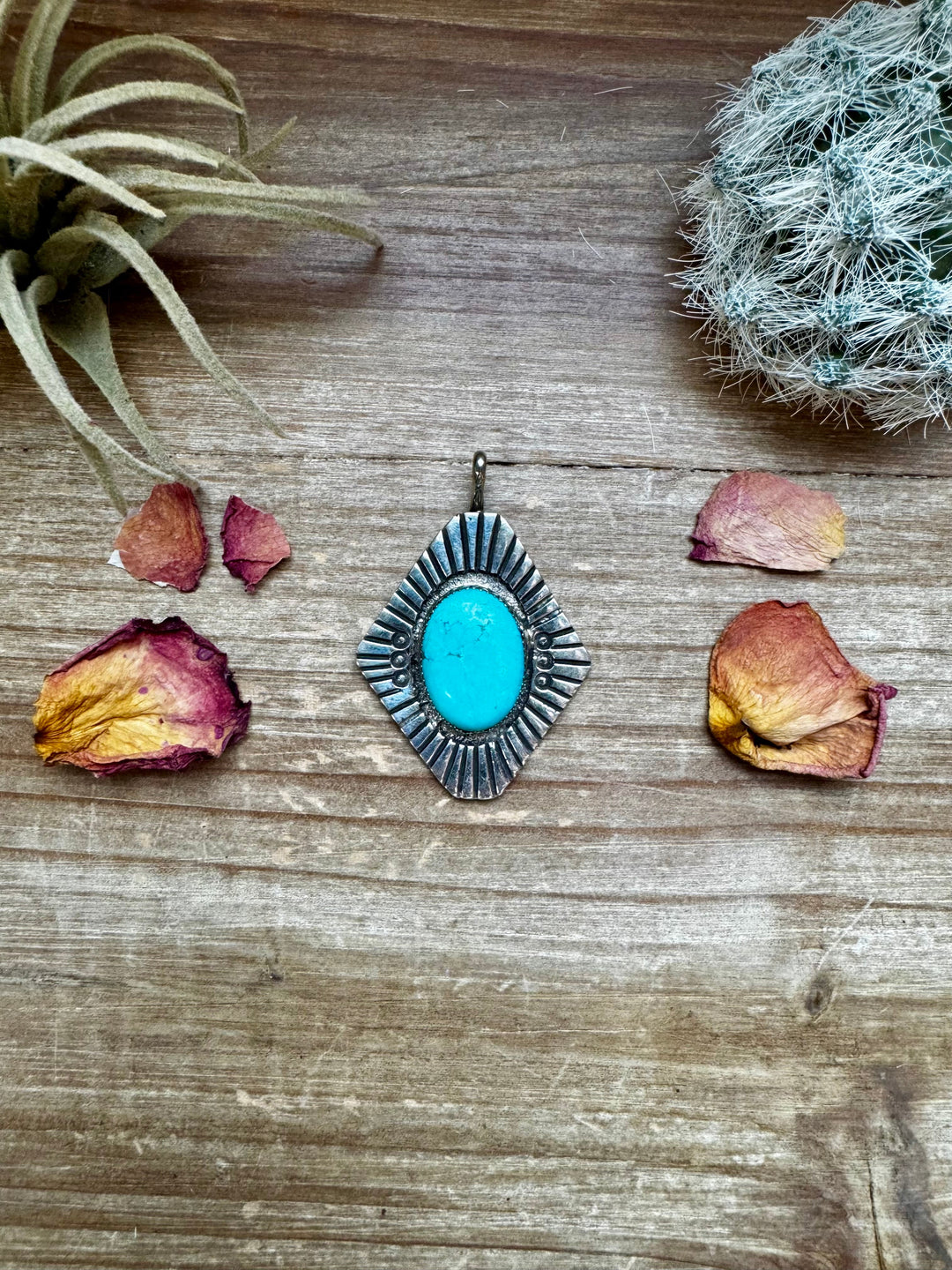 Big Pendant -Turquoise & Sterling Silver Pendant Shopify Collective The Bijoux FAB Jewelry The Bijoux FAB Jewelry