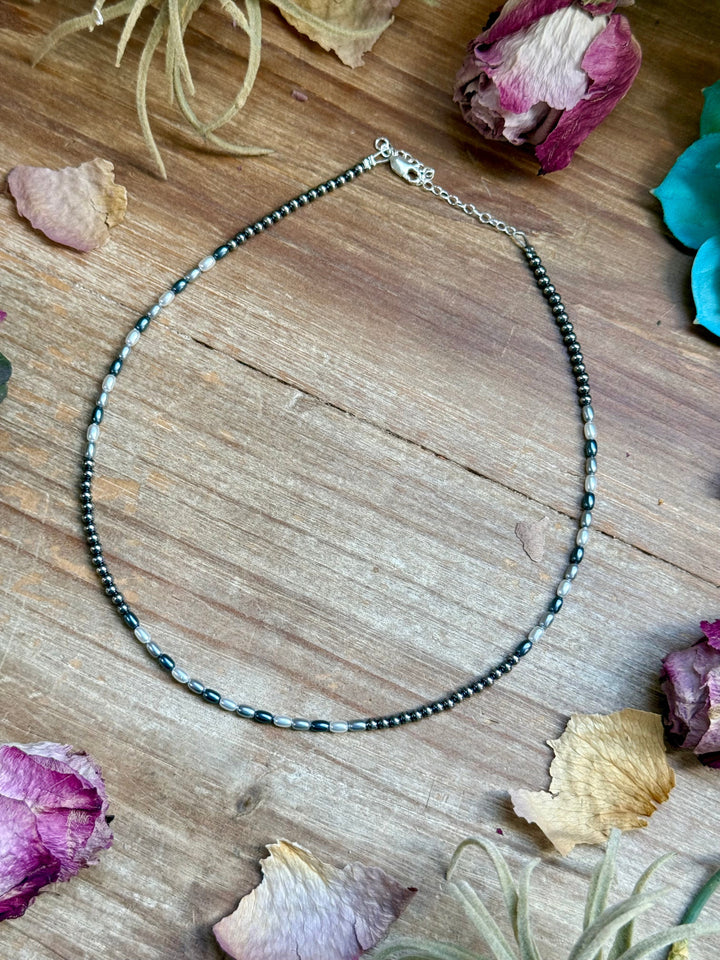 15.25” Freshwater Pearl Necklace – Sterling Silver Pearls Necklaces Shopify Collective The Bijoux FAB Jewelry The Bijoux FAB Jewelry