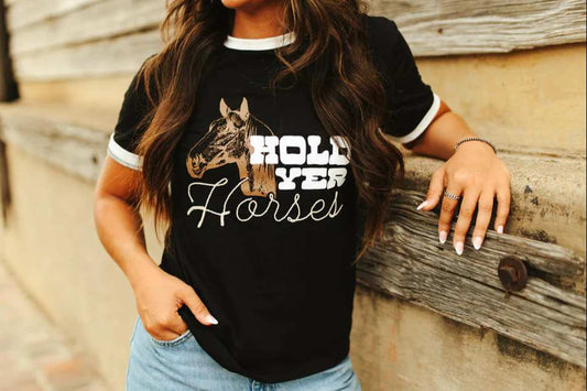 Hold Yer Horses Tee T Shirt 2 Fly