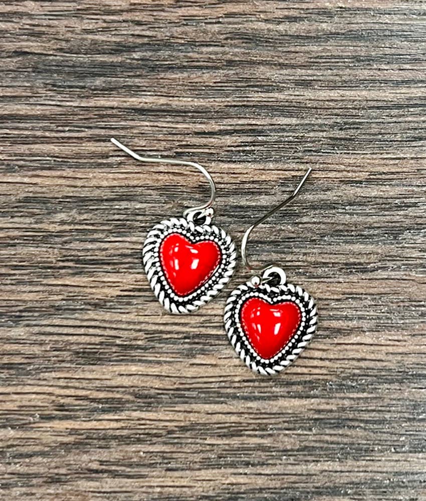 723701, 10mm Heart Stone Earrings ISAC Trading Inc