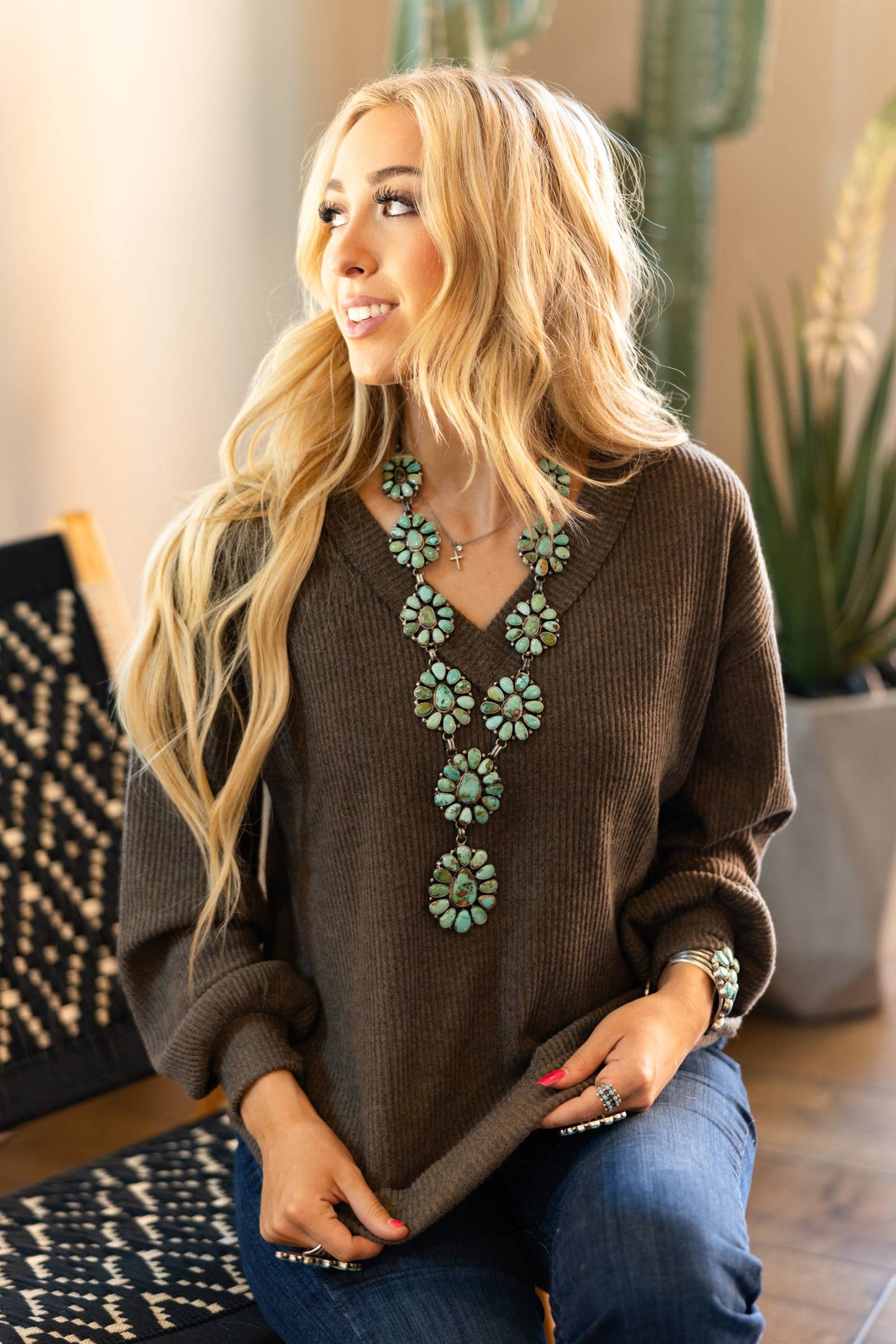 V Neck Tunic Top MHS44 Andrée by Unit