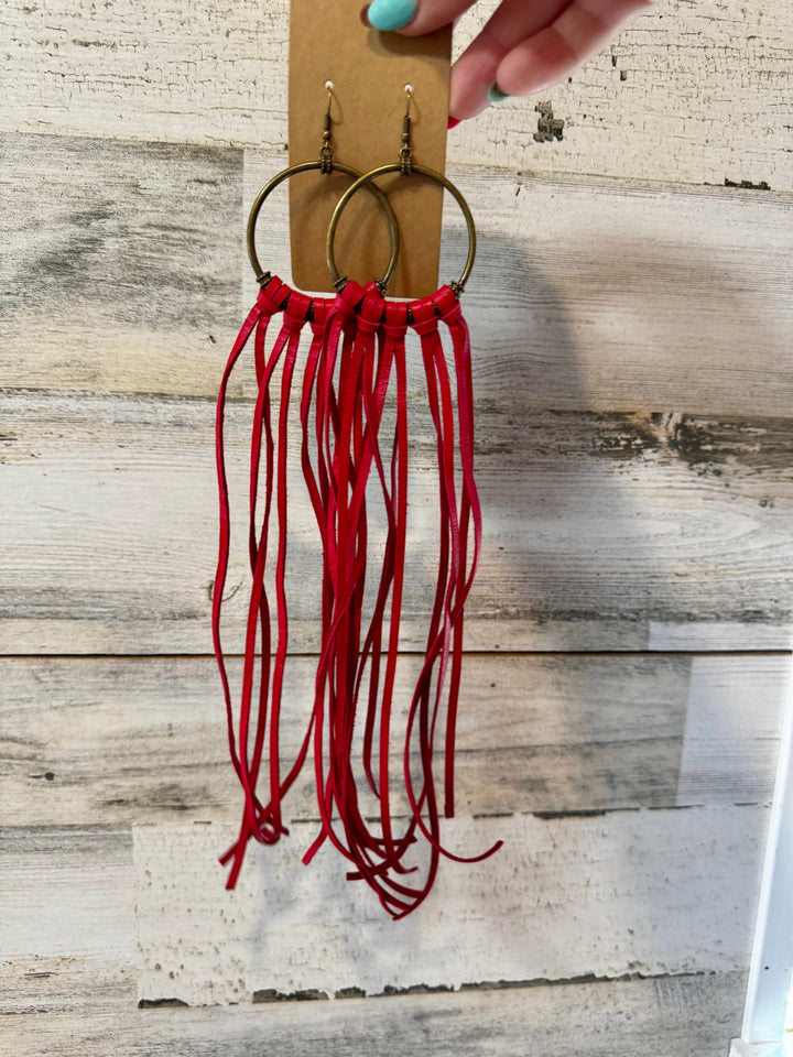 11 options Deer Skin Leather Hoop Earrings – 11" Earrings Shopify Collective The Bijoux FAB Jewelry The Bijoux FAB Jewelry
