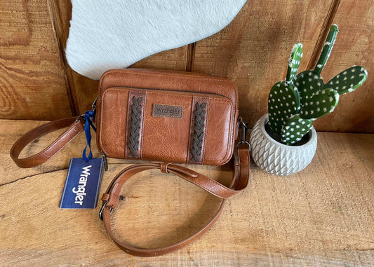 Wrangler Crossbody Purse with Wallet Compartment WG2207-30031 Purse Brown Montana West