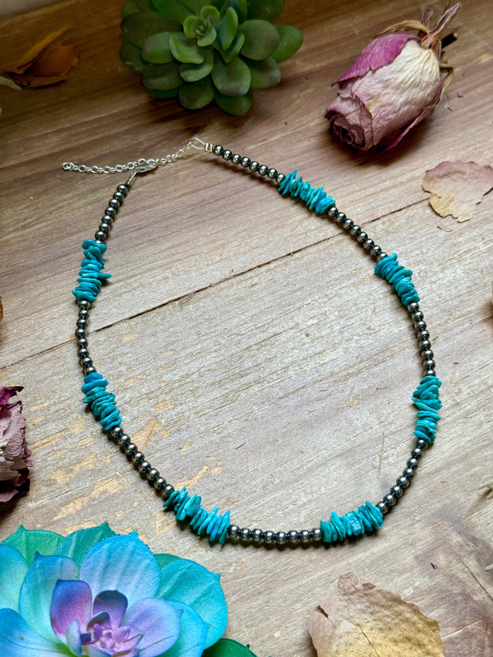 16” Light Blue Turquoise Chip Necklace Necklaces Shopify Collective The Bijoux FAB Jewelry The Bijoux FAB Jewelry